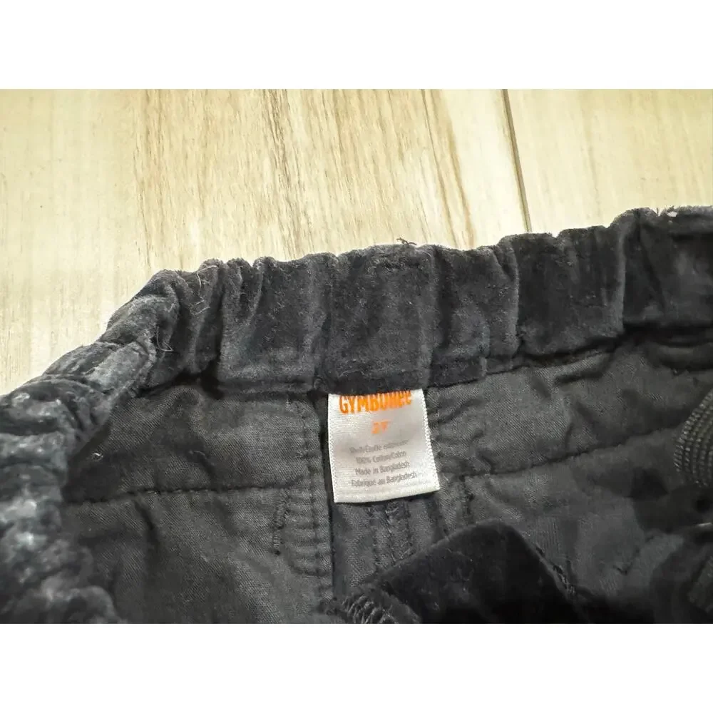 Boys Gymboree Toddler 2T Pants Blue Corduroy & Black Velvet Holiday
